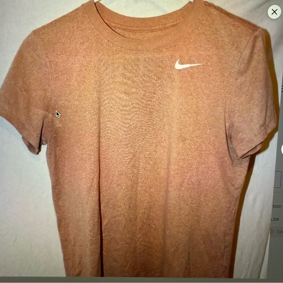 Nike dri fit Women Short Sleeve T shirt russet color size M activewear exercise - Picture 2 of 4
